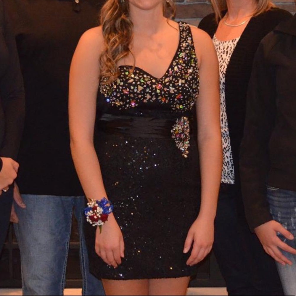 Black cocktail dress